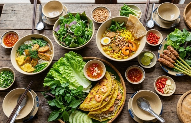 Mâm món ăn đặc sản Đà Nẵng