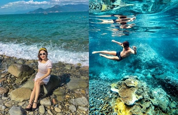 Bãi biển Nha Trang trong xanh dịp Tết