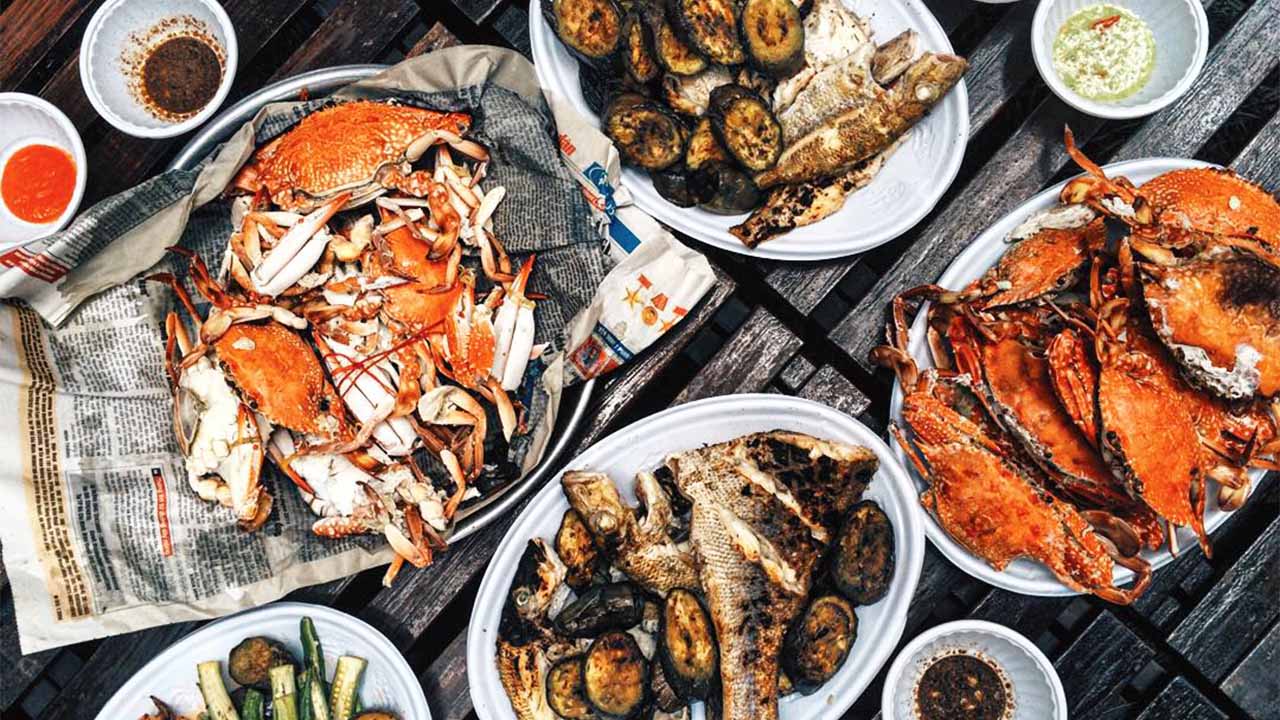 Hải sản tươi trên đảo