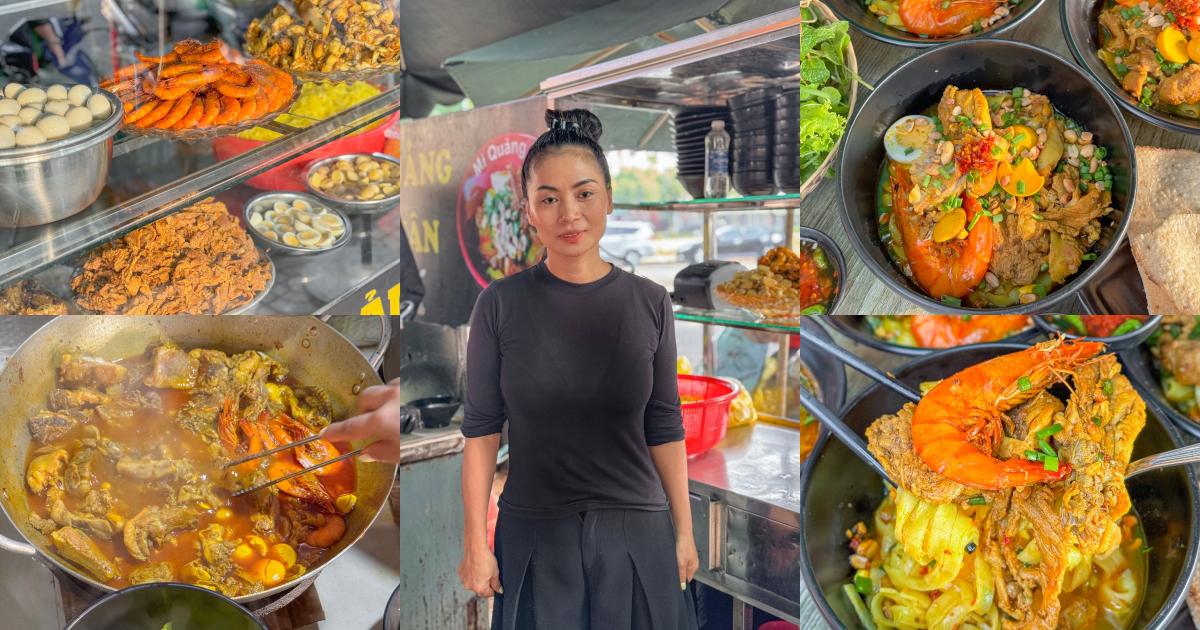 mì Quảng Đà Nẵng với topping đa dạng và nước dùng trong veo