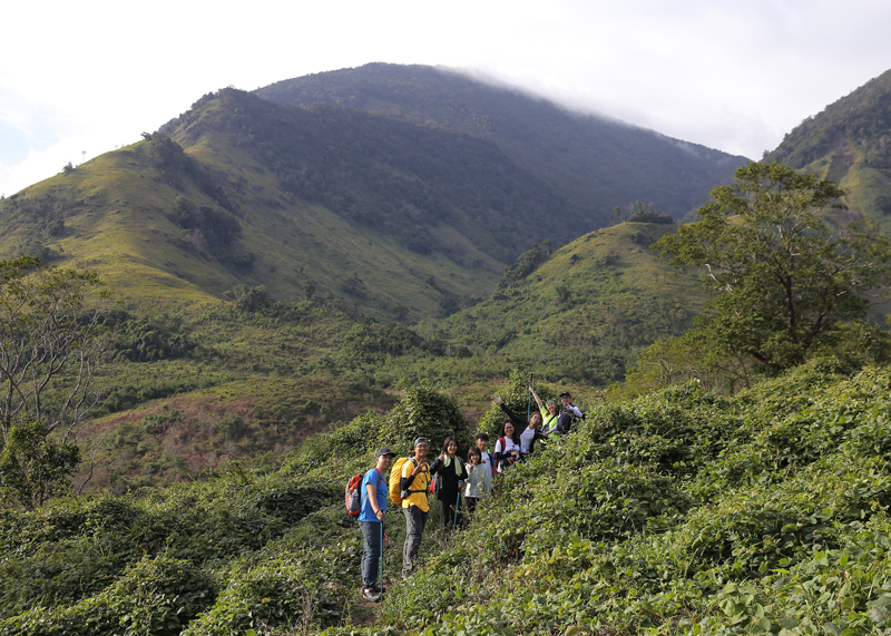 Balo trekking được sắp xếp gọn gàng