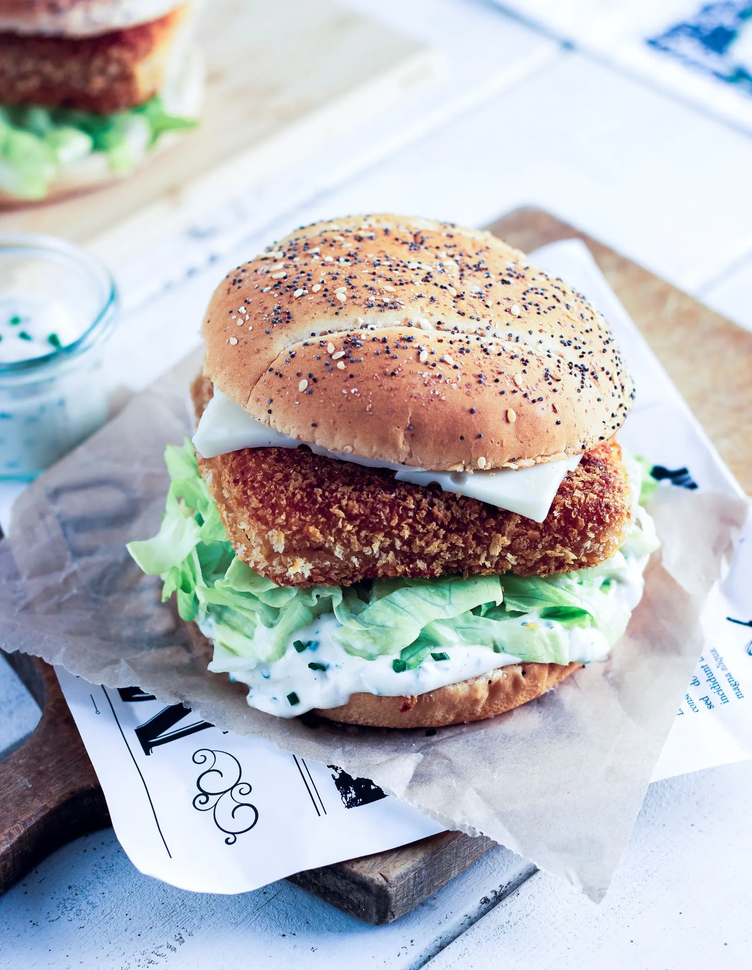Burger phi lê cá thuần chay đầy sáng tạo