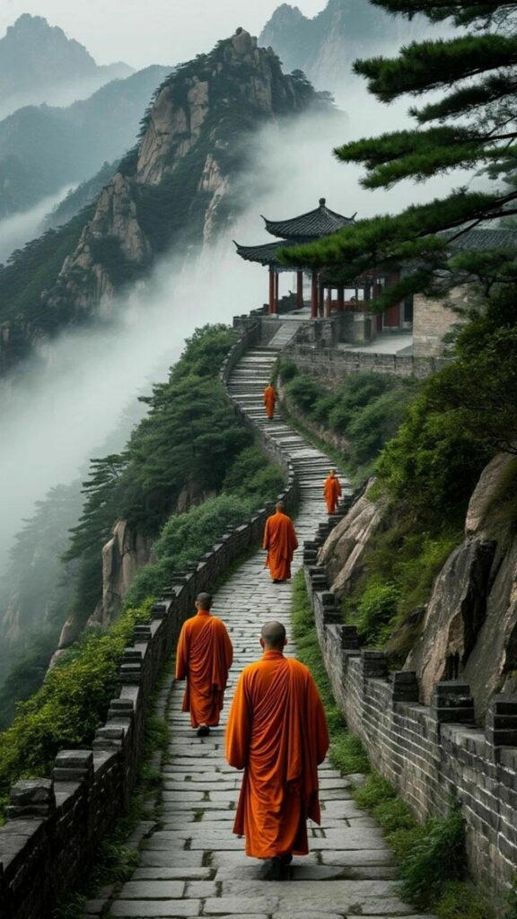 Con đường núi dẫn tới ngôi chùa cổ linh thiêng