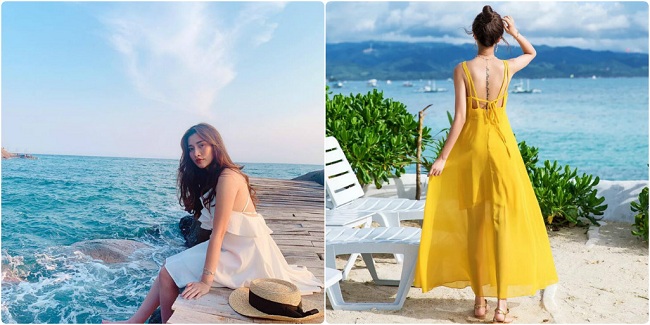 Đầm Maxi đi biển - Du lịch Đà Nẵng mặc gì