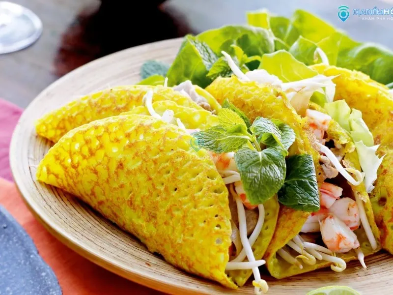 Bánh xèo Bá Lễ có hương vị thơm ngon, giòn rụm