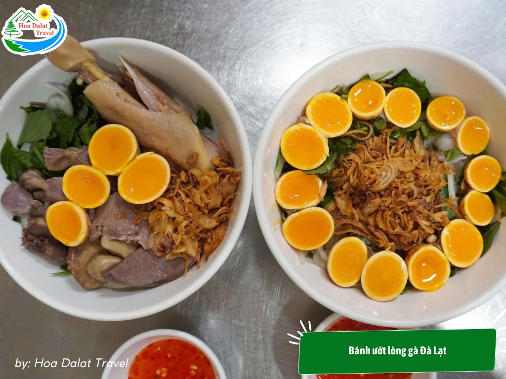 Bánh ướt lòng gà Đà Lạt với phong cách trộn gỏi chua ngọt