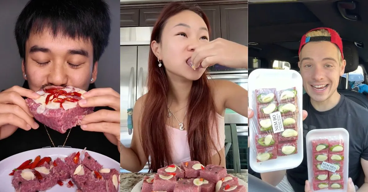 Nem chua Thanh Hóa lên men tự nhiên ăn kèm tỏi ớt