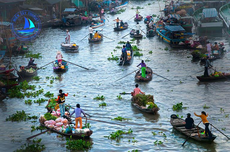 Chợ nổi và vườn trái cây