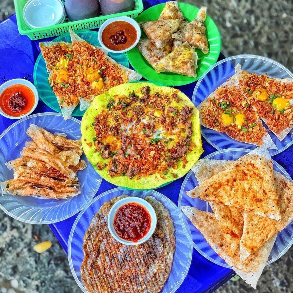 Bánh tráng kẹp dì Hoa giòn và thơm