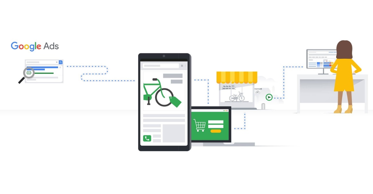 Bảng điều khiển Google Analytics hiển thị hiệu suất quảng cáo và chuyển đổi