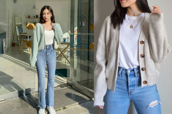 Áo cardigan nhẹ nhàng phù hợp tiết trời se lạnh