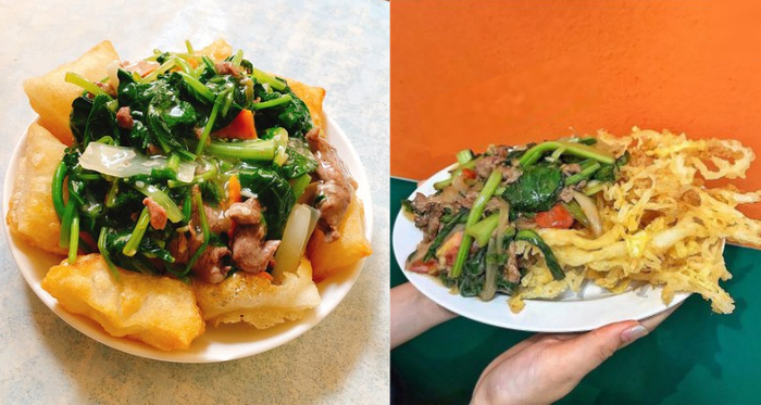 Phở chiên phồng và phở chiên trứng Hà Nội