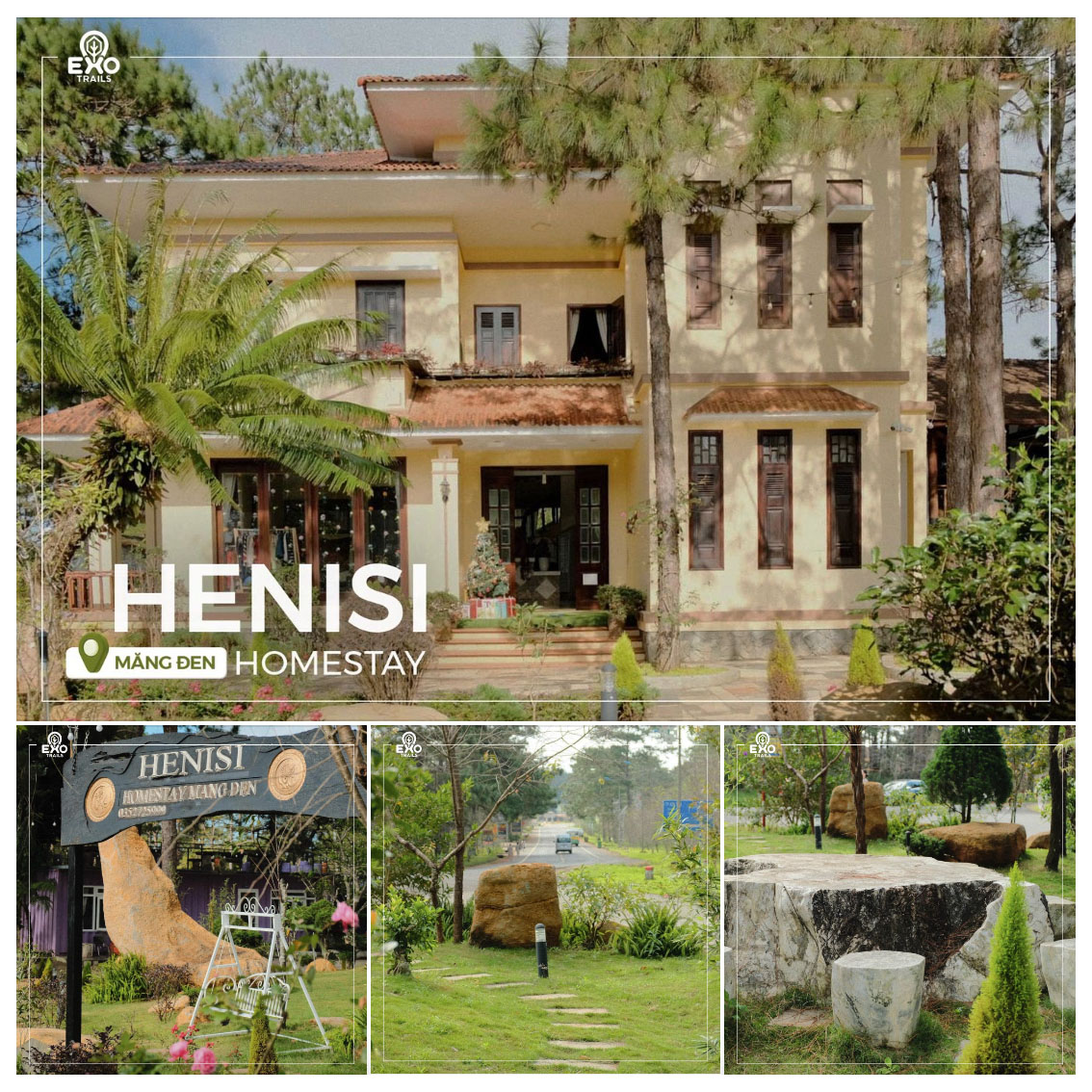 Không gian xanh mát tại HeniSi Homestay
