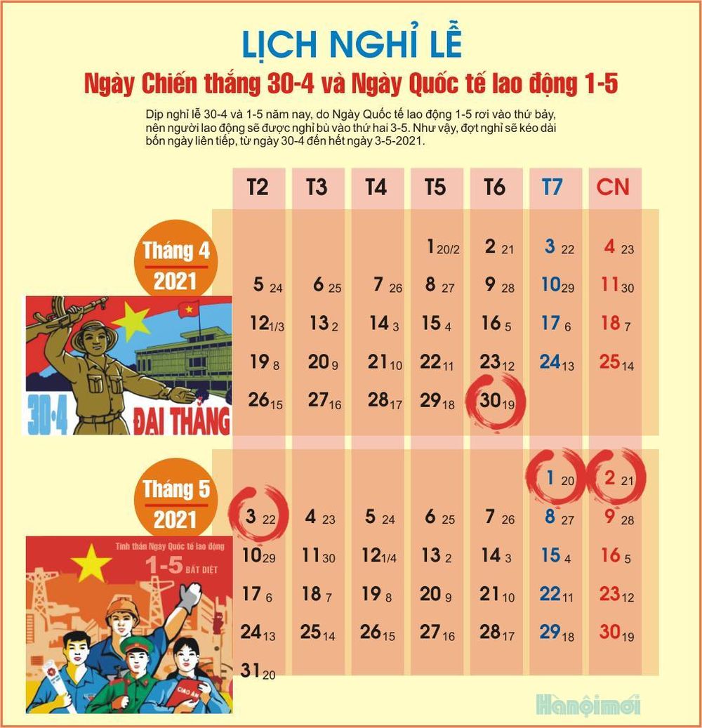 Lịch nghỉ lễ 2024 của Việt Nam