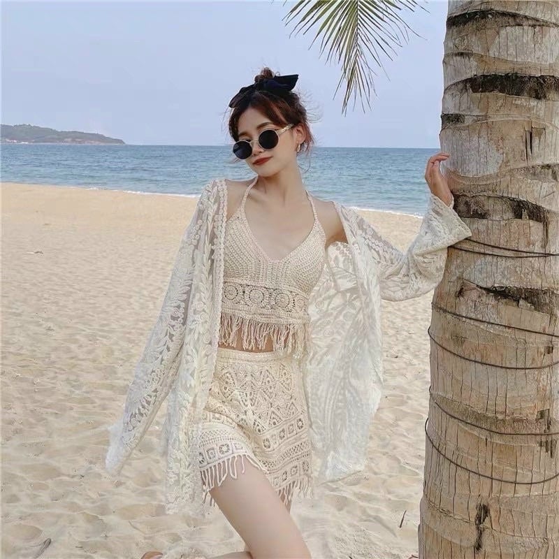 Áo khoác lưới đi biển nữ