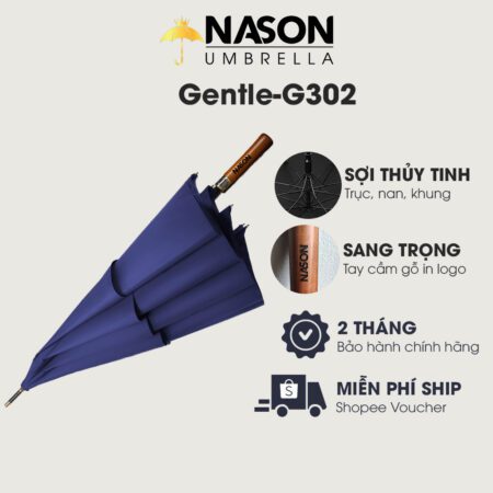 Ô dù tay cầm gỗ bền chắc