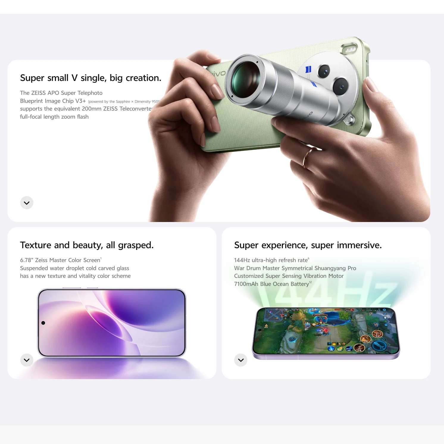 Màn hình AMOLED 6.78 inch 144Hz mượt mà trên Vivo X300s - nguồn từ tinhte.vn