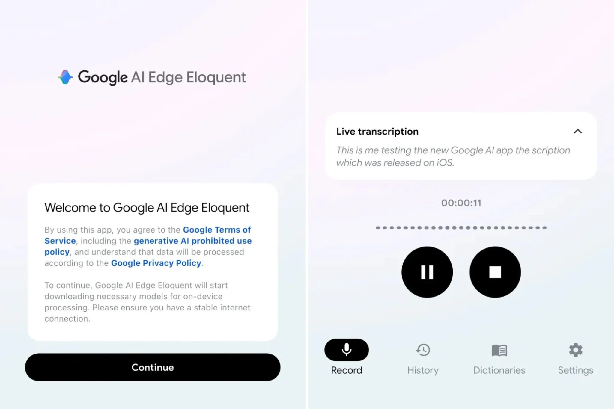 Giao diện ứng dụng Google OCR với các tính năng chính