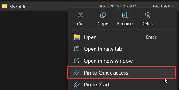 Tùy chỉnh Quick access trong File Explorer