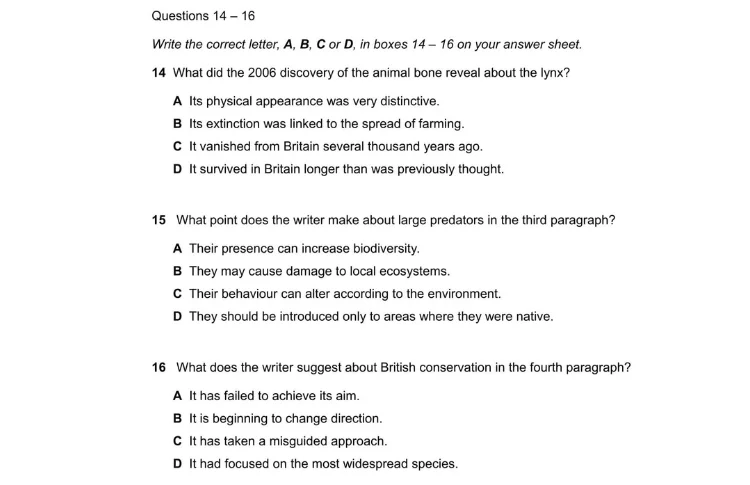 Dạng bài Multiple Choice trong IELTS Reading