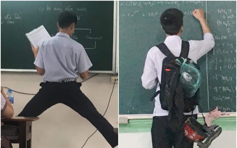 Học sinh ôn bài trước kiểm tra