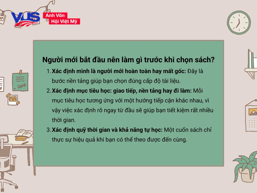 Người mới chọn sách tiếng Anh