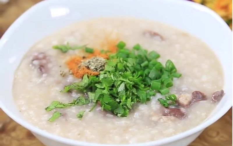 Cháo tim heo giàu vi chất