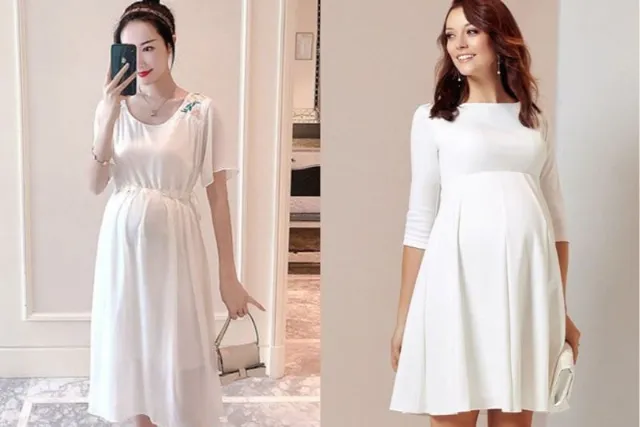 Váy xòe có chiết eo cao tôn dáng