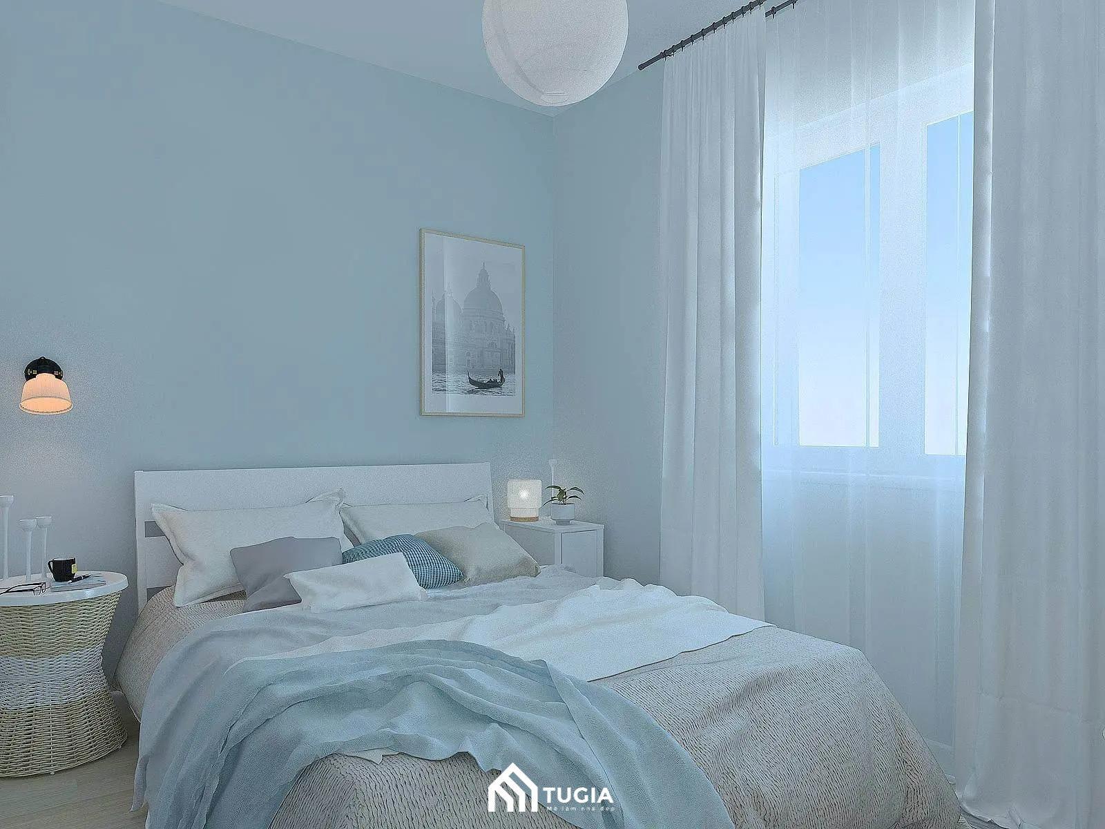 Trang trí phòng ngủ màu xanh dương cho nữ đẹp mắt
