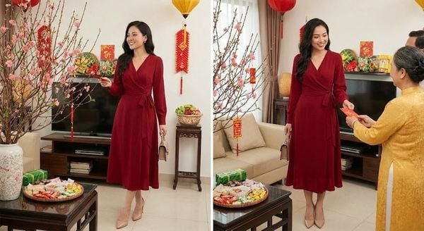 Đầm wrap dress quấn eo tôn dáng