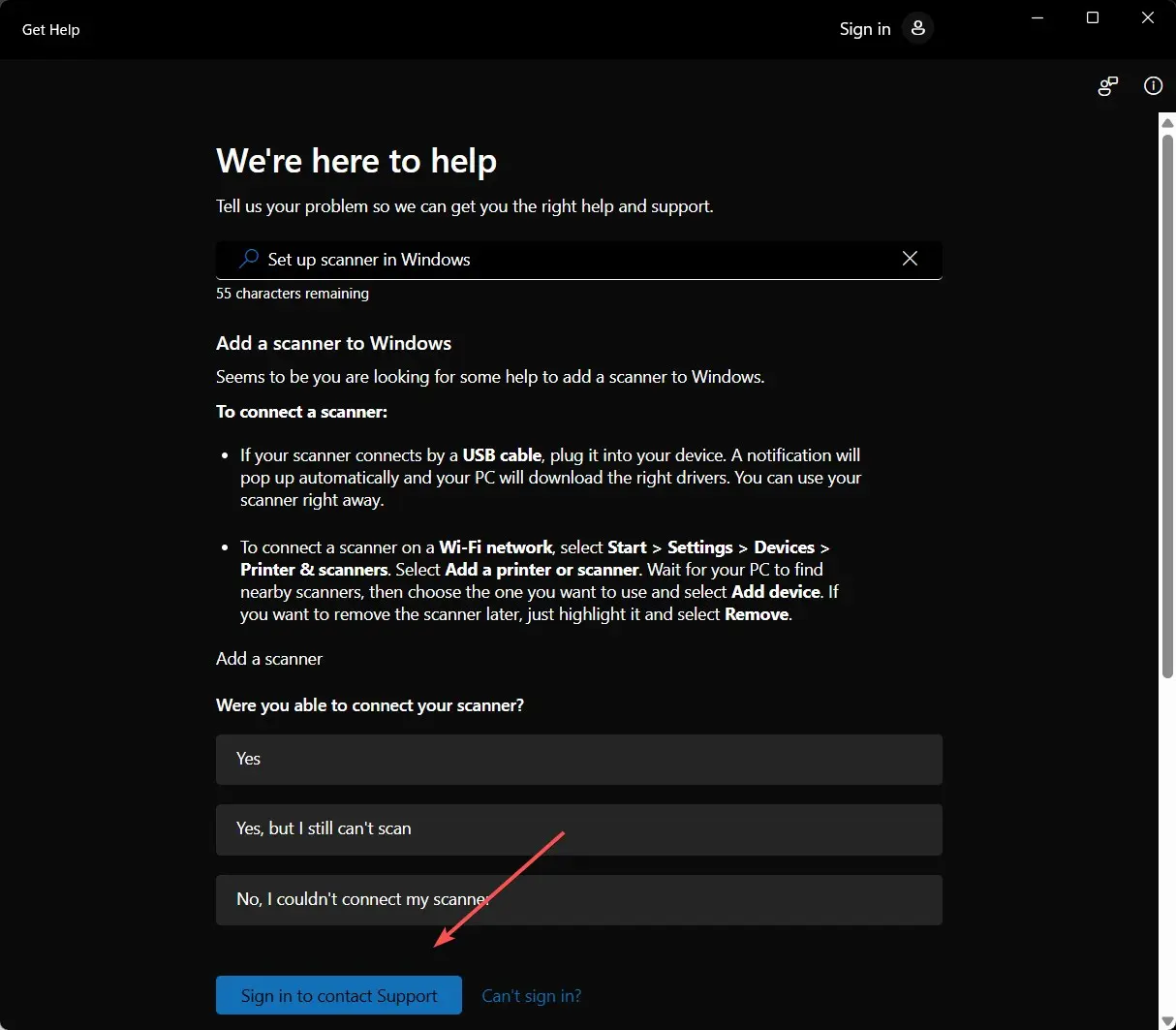 Get Help App Contact Support