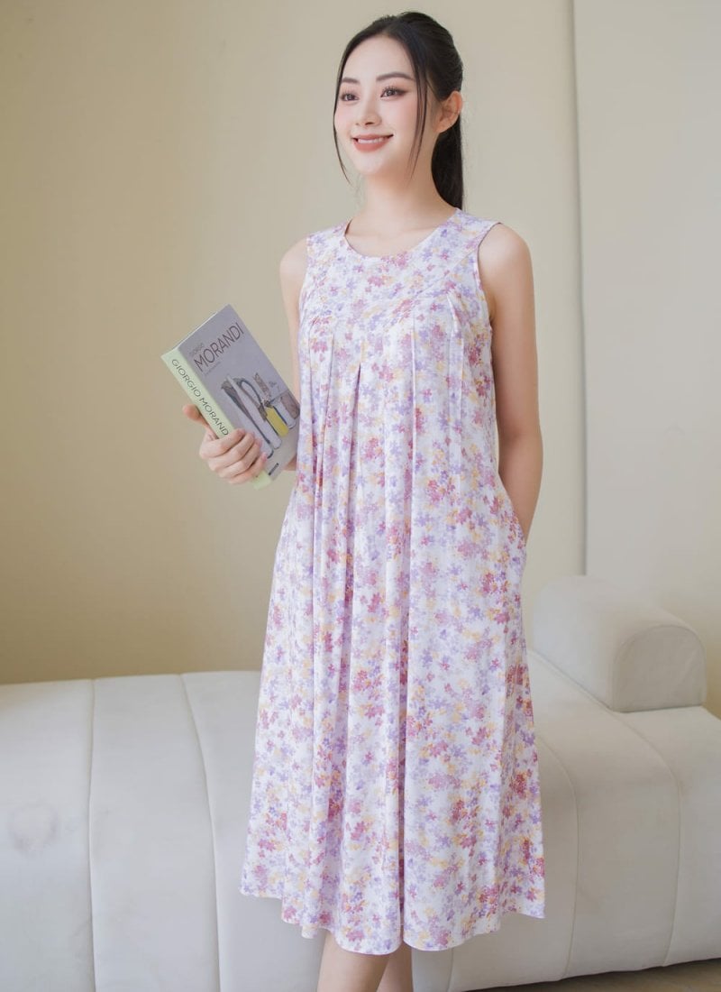Đầm lanh bà bầu thoải mái