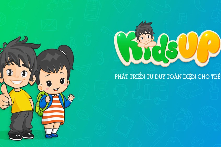 Giao diện ứng dụng KidsUp với các hoạt động học tập đa dạng