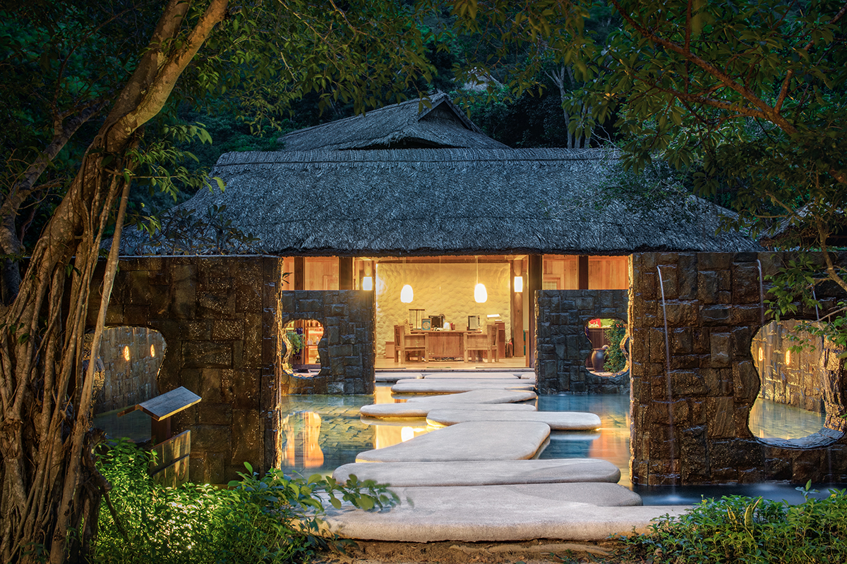Lối vào khu vực Spa tĩnh lặng và riêng tư