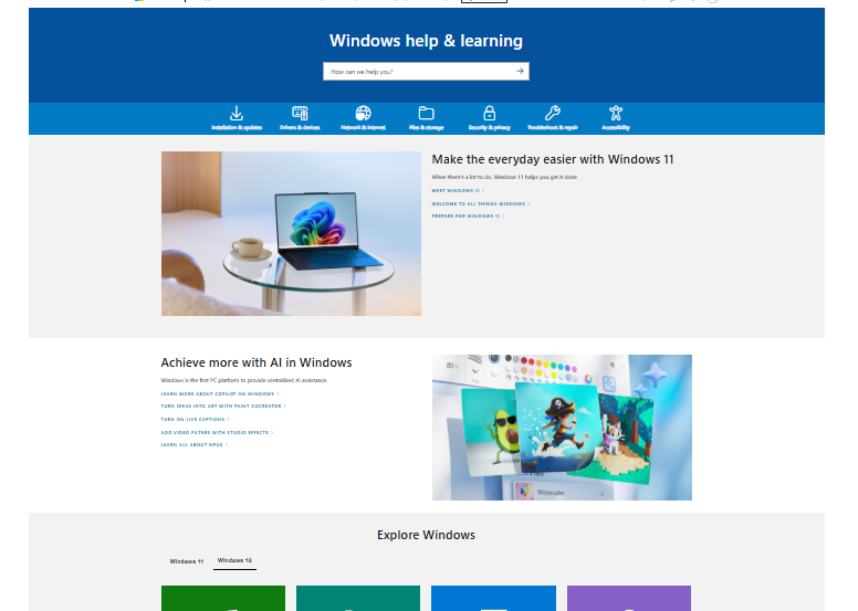 Tra cứu trên Microsoft Support website