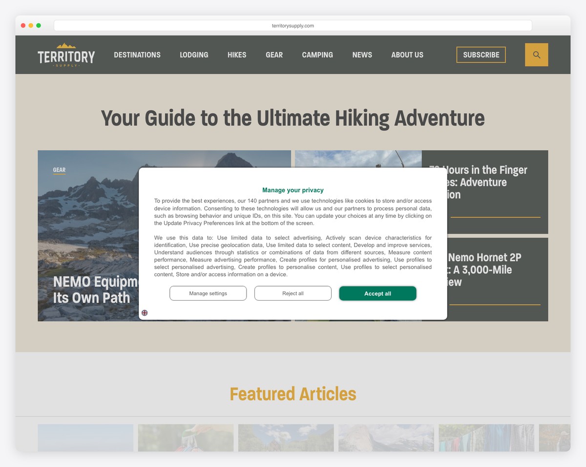 Giao diện blog du lịch khám phá