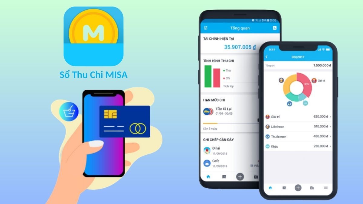App quản lý chi tiêu tiếng Việt Sổ thu chi MISA