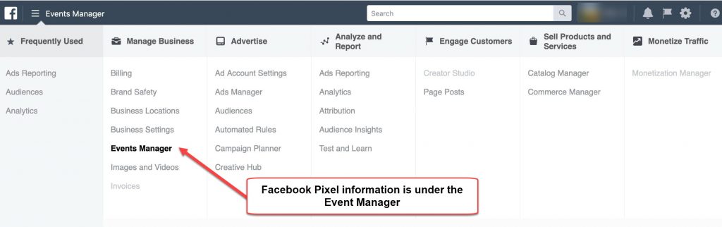 Giao diện Facebook Ads Manager để quản lý chiến dịch quảng cáo