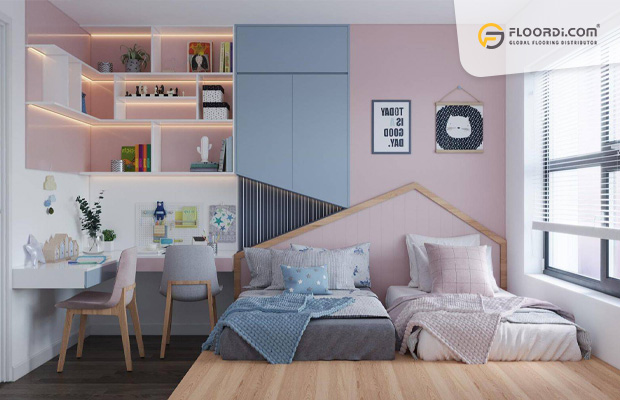 Kê giường sát với góc phòng ngủ