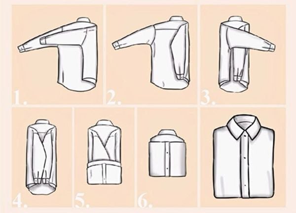 Gấp áo sơ mi không bị nhăn
