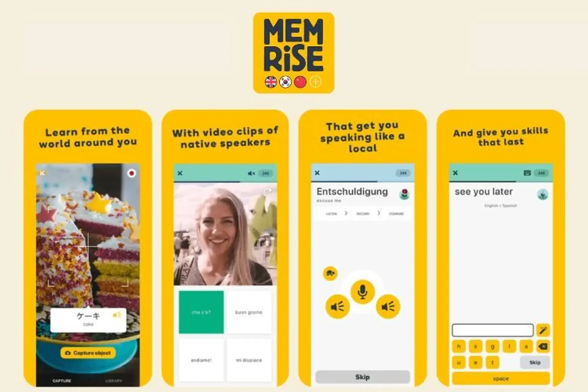 Memrise học từ vựng qua video người bản ngữ
