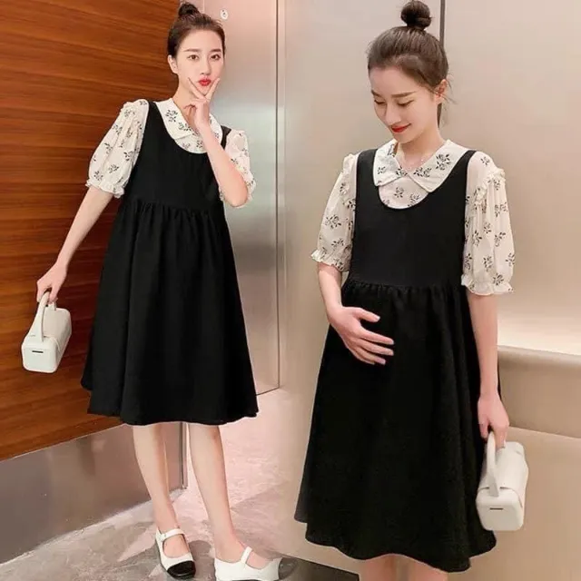 Váy yếm dễ thương cho mẹ bầu
