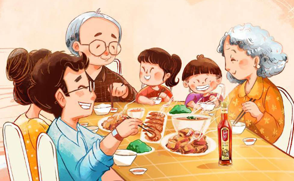 Gia đình trò chuyện với nhau