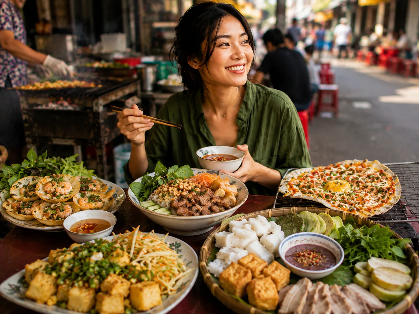 Bánh khọt, bánh tráng nướng và các món ăn vặt vùng miền Việt Nam