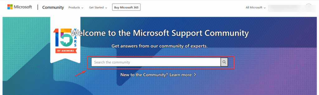 Trang chủ cộng đồng hỗ trợ công nghệ của Microsoft
