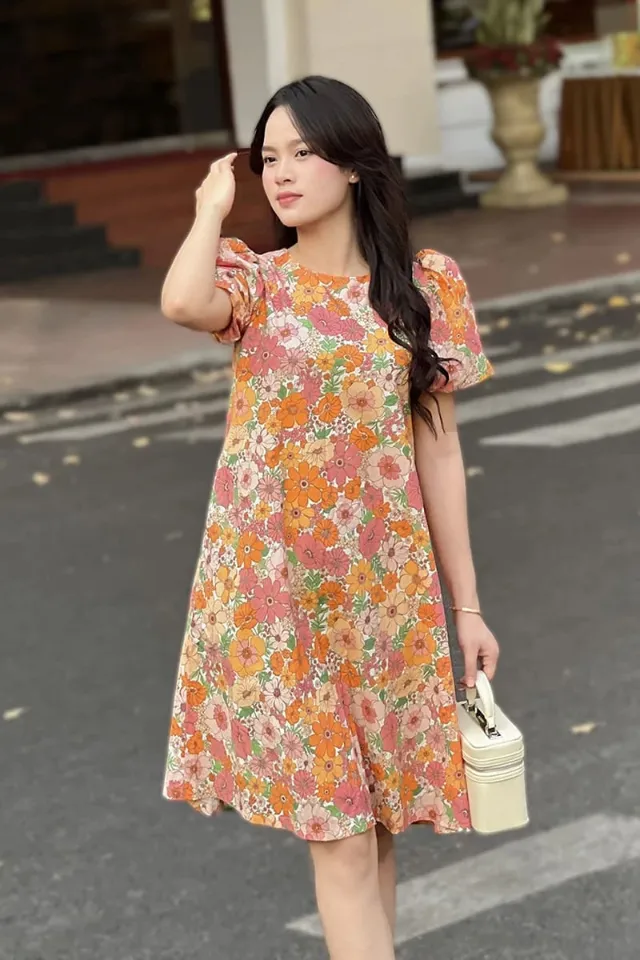 Váy suông rộng thoải mái cho mẹ bầu