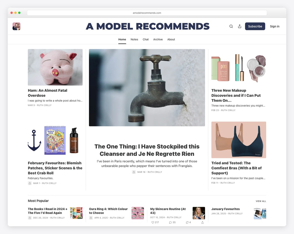 Giao diện blog làm đẹp tinh gọn