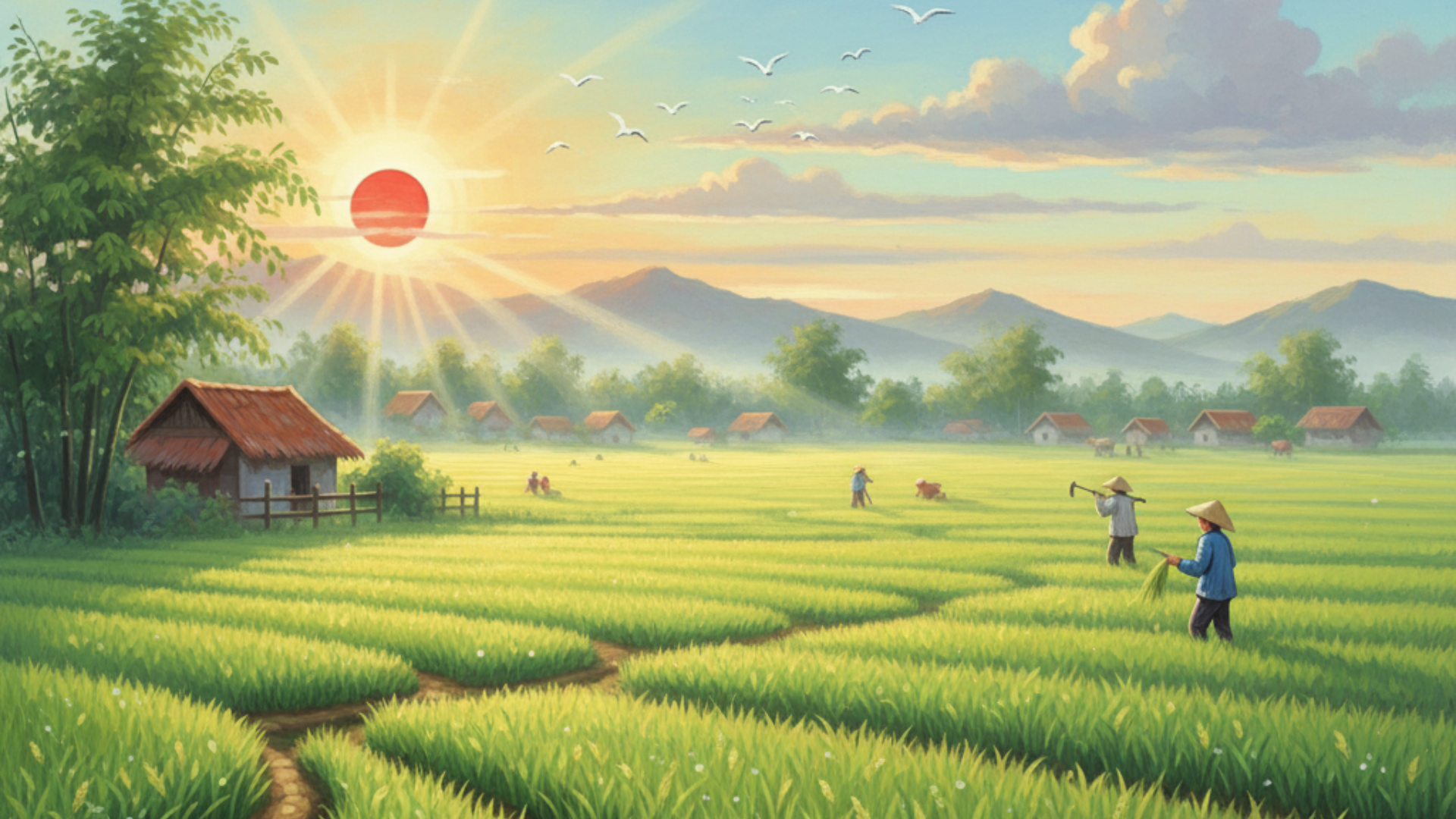 Cánh đồng trong sương