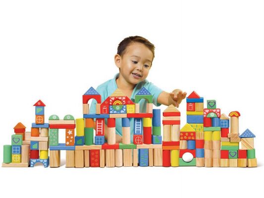 Đồ chơi xếp hình khối xây dựng bằng gỗ