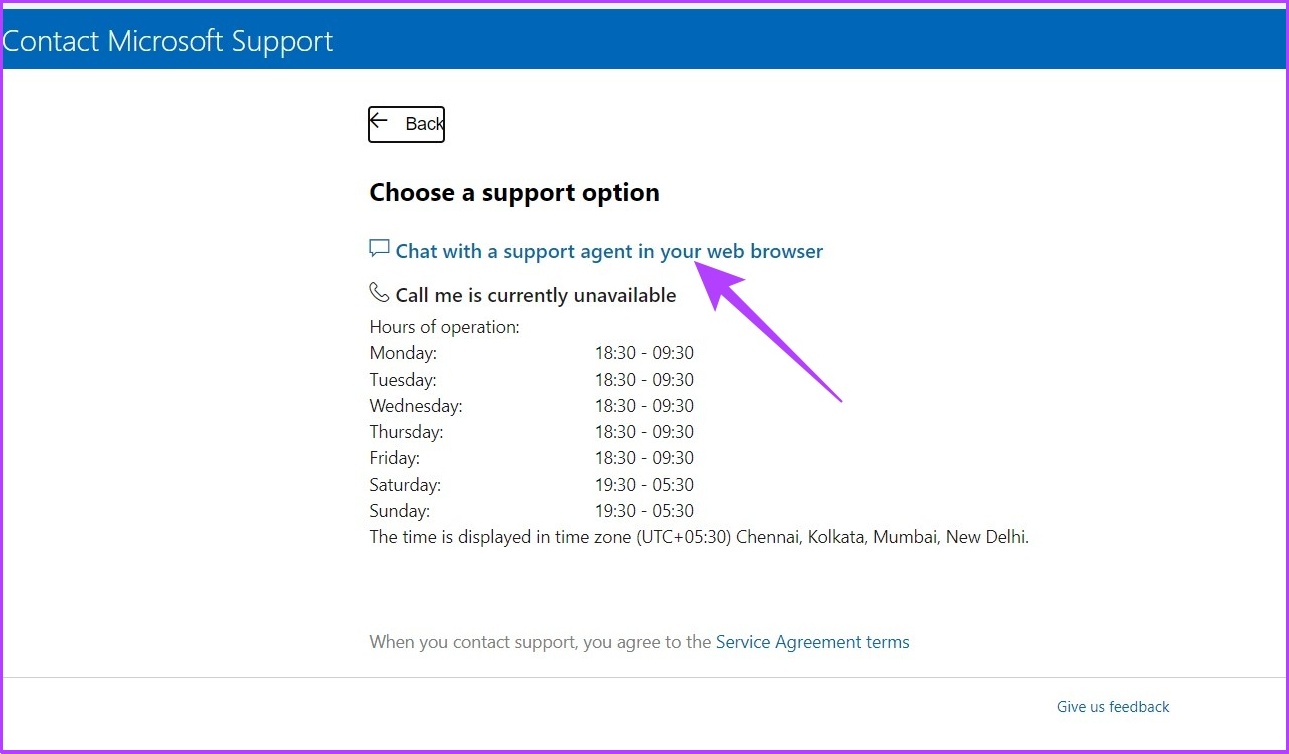 Xác nhận thông tin để trò chuyện với nhân viên Microsoft Support